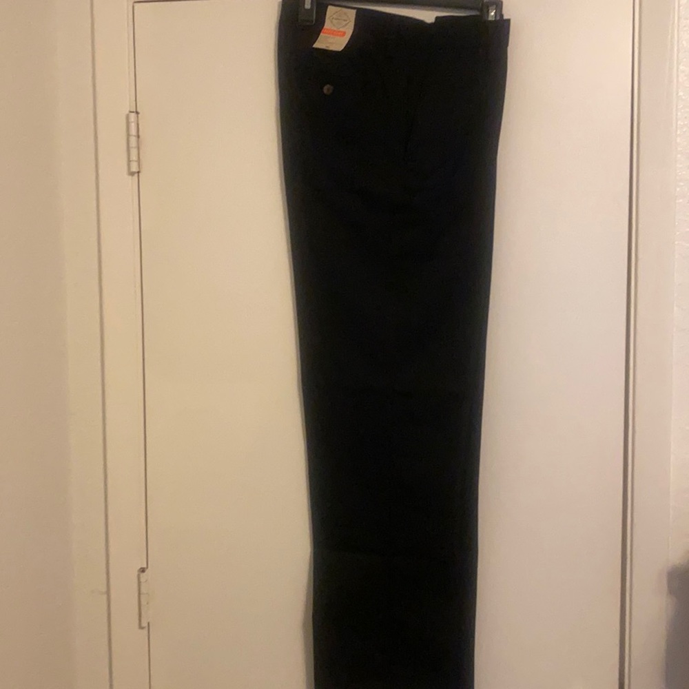 St John’s Bay Easy Care Black Flat Front Reg Fit